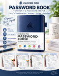 Clever Fox Password Book with A–Z Tabs