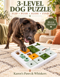 Barkwhiz 3-Level Interactive Dog Puzzle & Slow Feeder